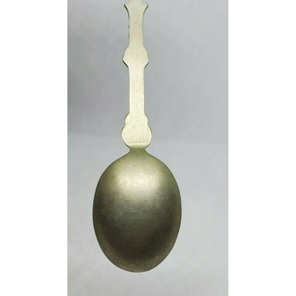 Holland Made New York Statue Of Liberty Embossed Pewter Built In 1884 Mini Spoon - Picture 10 of 12